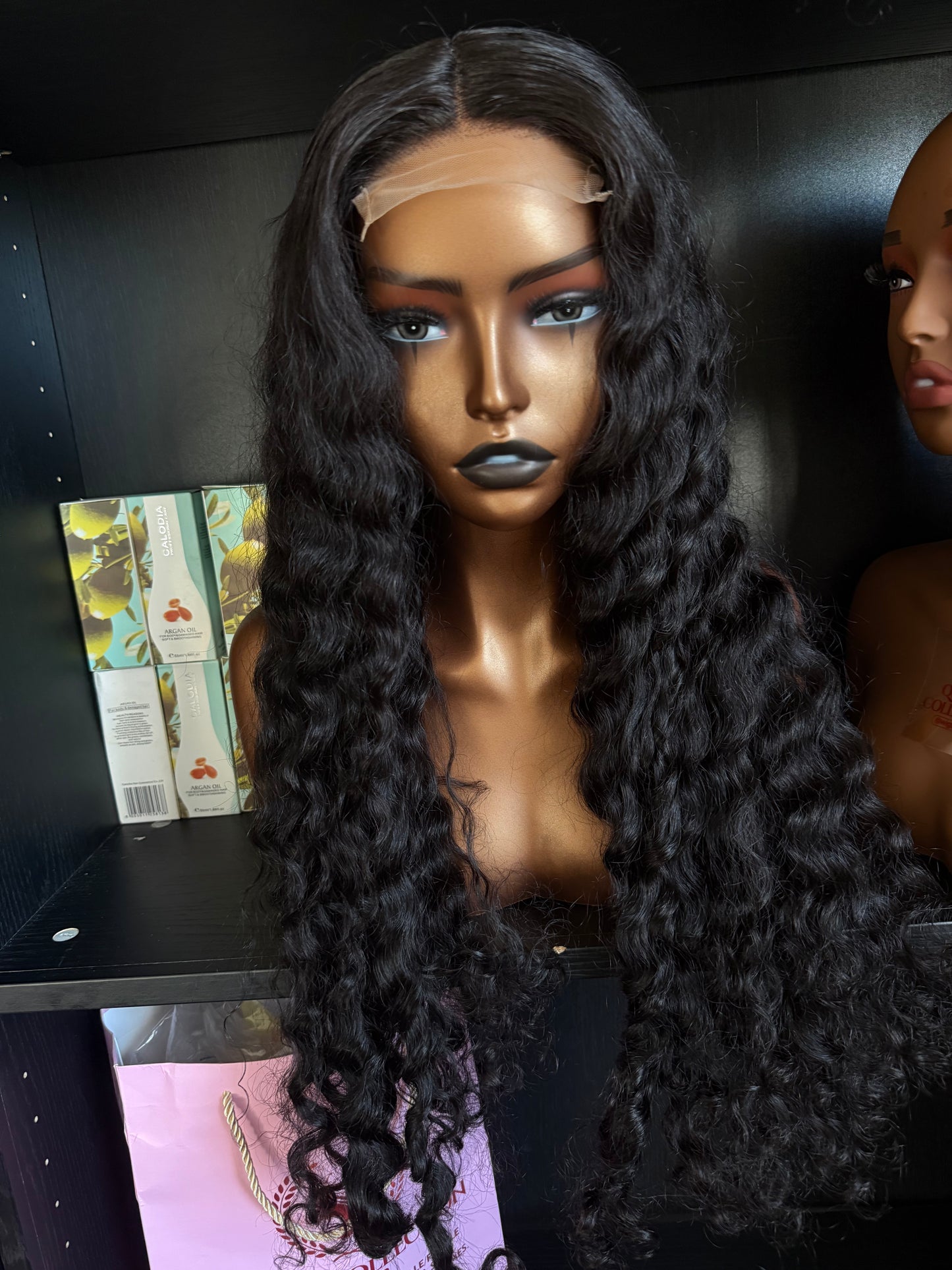 Deep wave curls with 4x4 closure