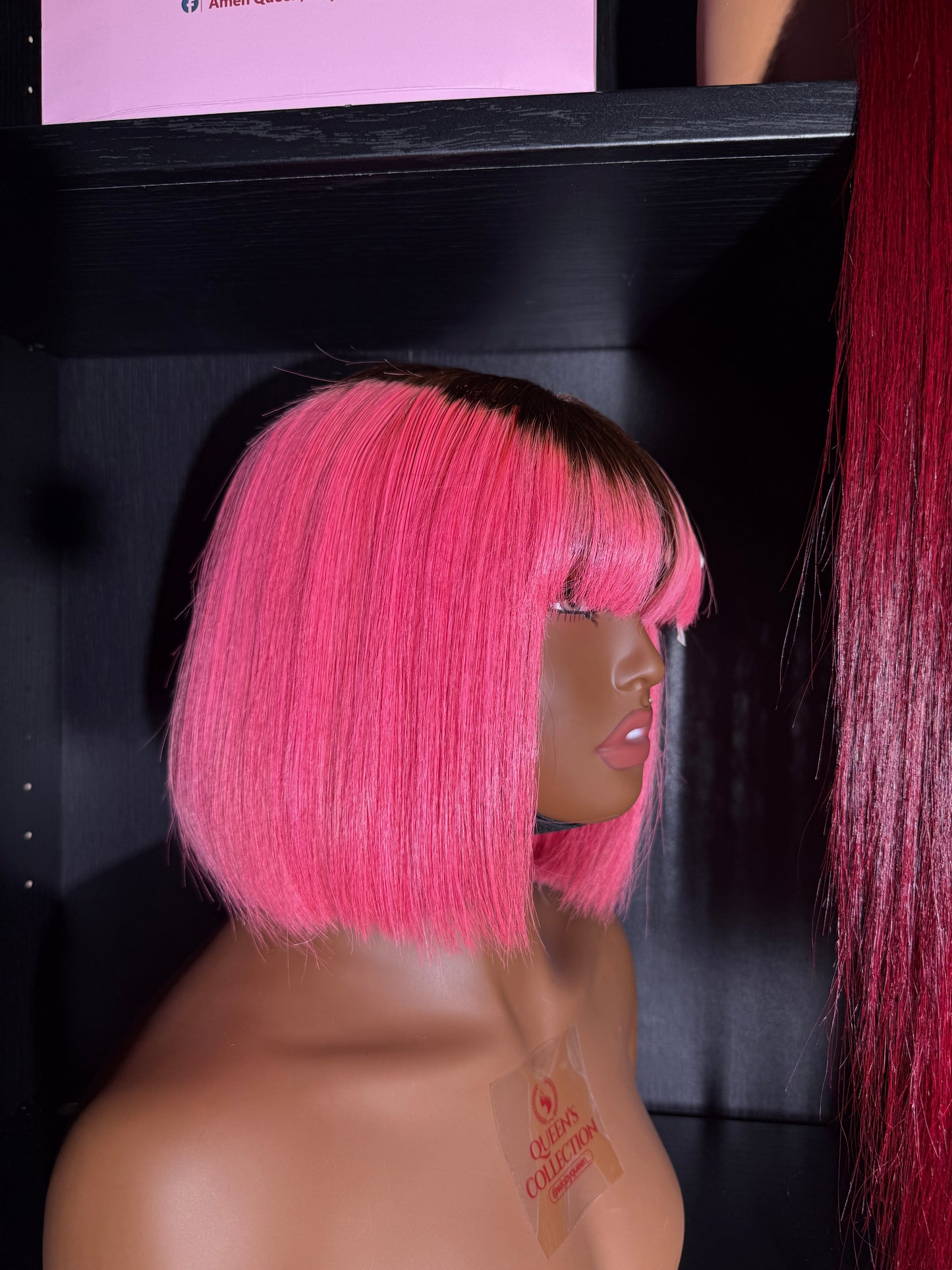 Pink Bob Wig – Soft & Stylish fringe