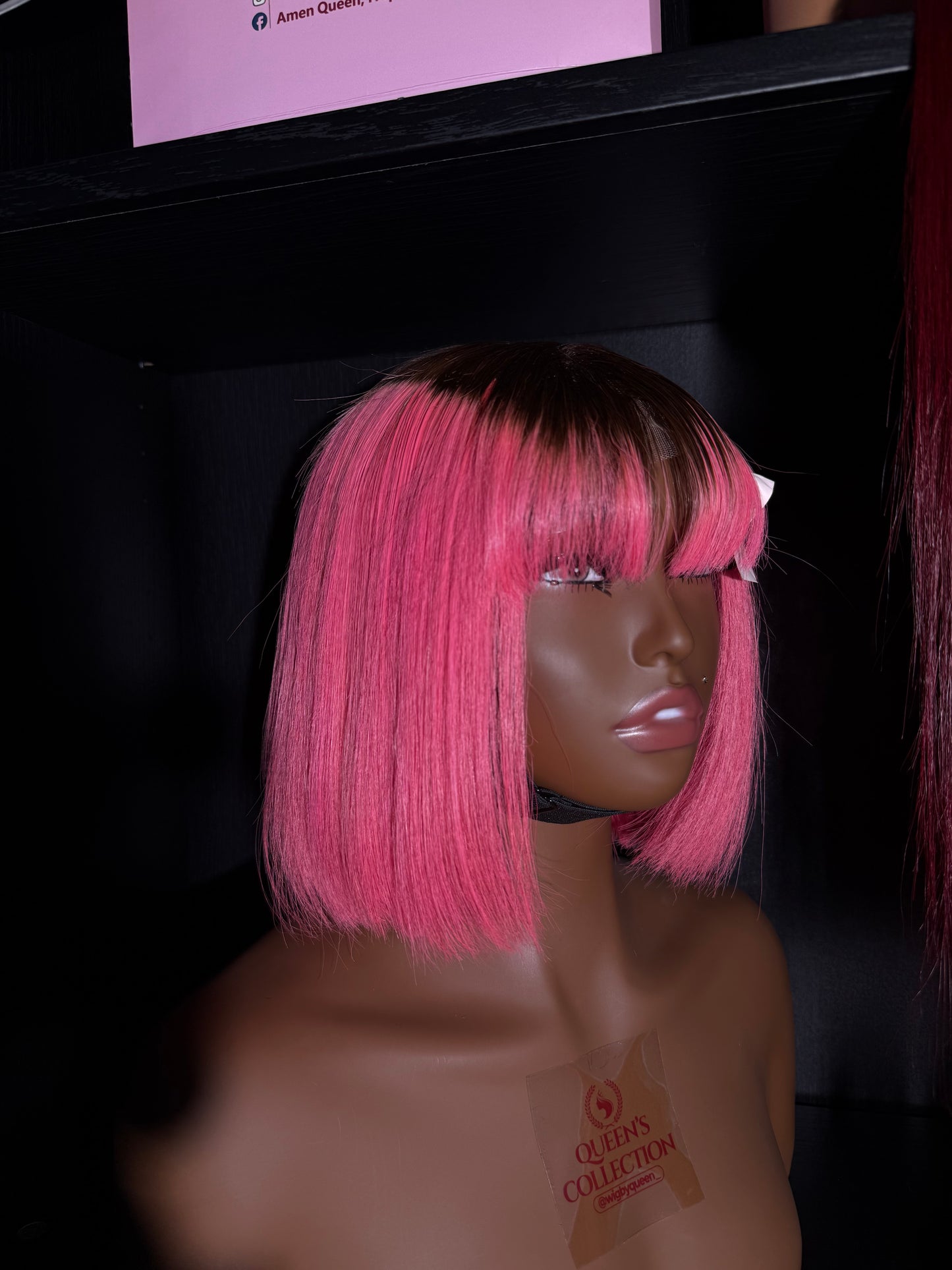 Pink Bob Wig – Soft & Stylish fringe