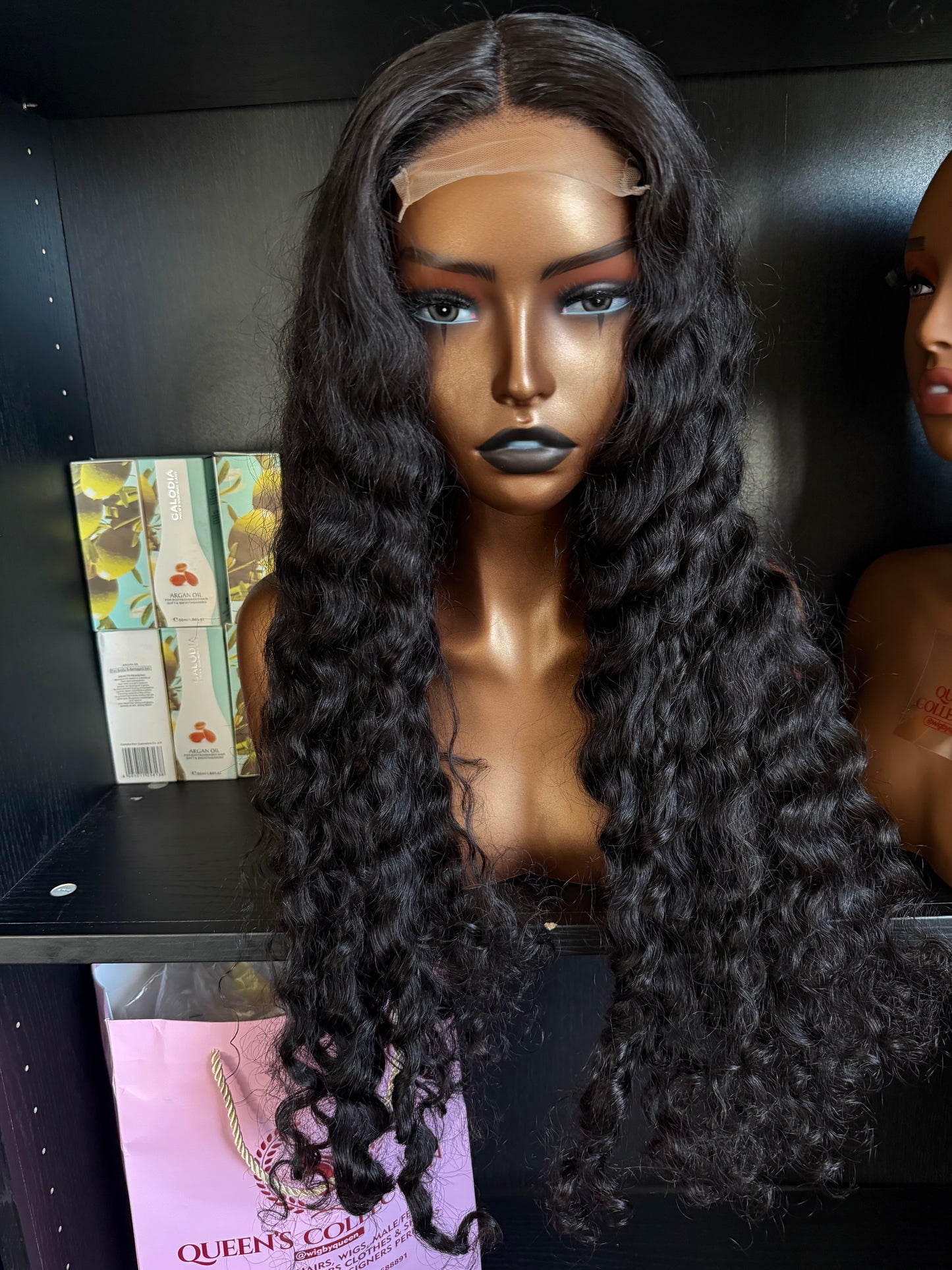 Deep wave curls with 4x4 closure