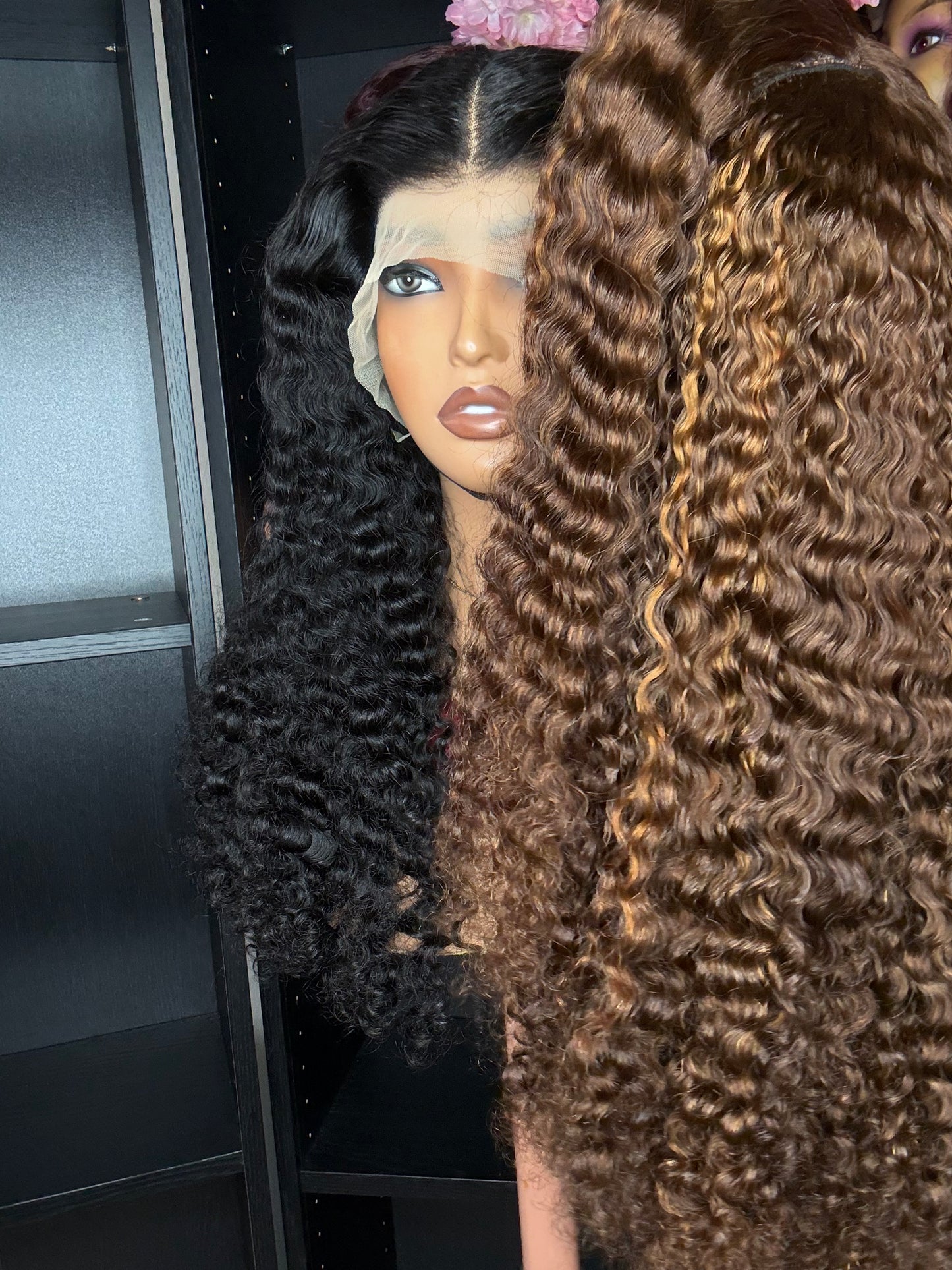 Full frontal 24” pixie curly
